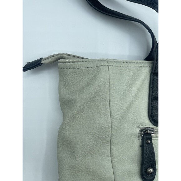 CLARKS Women's Over the Shoulder Tri-Color Laptop Tote - Cream, Blue, Black - Picture 14 of 16